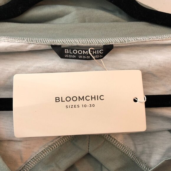 Bloomchic Striped Contrast Dolman Sleeve T-Shirt Mint Green 22/24 3X - Picture 5 of 6